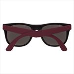 Black with Maroon Temples Back